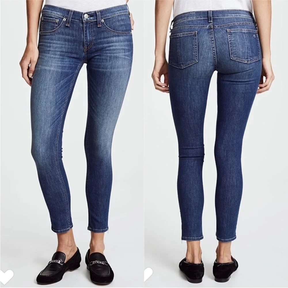 RAG & BONE Capri Denim Skinny Jeans in Rae Size 25 Minimalist Emo Indie
